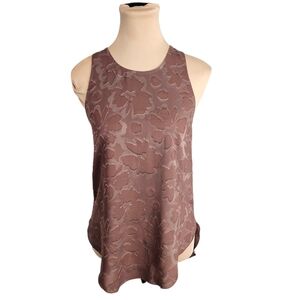 Aritzia Wilfred Brown Floral Lightweight Sleeveless Tank Top Sz  XS